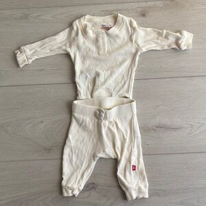 Magnetic Me Cream Ribbed Baby Top